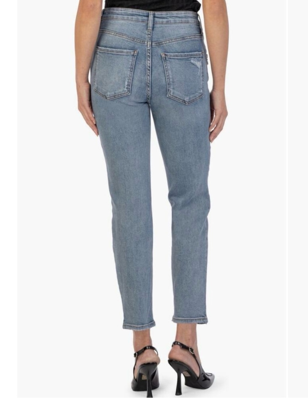 KUT from kloth high rise Rachel fab an mom Jean size 12 nwt - Picture 4 of 11